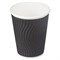 Стакан одноразовый бумажный 300/408 мл, D 90 мм, КОМПЛЕКТ 40 шт., двухслойный, холодное/горячее, Impresso Black WaveСКАНДИПАКК, -2406, 771W1200-2406 - фото 13598959