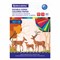 Цветная бумага А4 2-сторонняя мелованная, 64 листа 16 цветов, склейка, BRAUBERG, 200х280 мм, "Олени", 115172 - фото 13642017