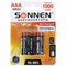 Батарейки аккумуляторные Ni-Mh мизинчиковые КОМПЛЕКТ 6 шт., AAA (HR03) 1000 mAh, SONNEN, 455611 - фото 13644239