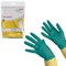 Перчатки МНОГОРАЗОВЫЕ латексные VILEDA, х/б напыление, СВЕРХПРОЧНЫЕ (неопрен), размер 7,5-8, M (средний), зелено-желтые, вес 120 г, 174305 - фото 13644780