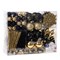 Шары новогодние ёлочные "Black&Gold", НАБОР 130 предметов, черный/золото, пластик, ЗОЛОТАЯ СКАЗКА, 592183 - фото 13666347