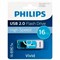 Флеш-диск 16 GB PHILIPS VIVID, разъем USB 2.0, синий, FM16FD05B/97 - фото 13695274