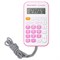 Калькулятор карманный со шнурком BRAUBERG DC-109-WPK (61x110 мм), 8 разрядов, БЕЛЫЙ/РОЗОВЫЙ, 272646 - фото 13711119