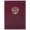 Книга учета 96 л., клетка, твердая, бумвинил, офсет, герб, А4 (200х290 мм), BRAUBERG, бордовая, 130276 - фото 13743331