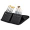 Кисти художественные набор 12 шт. в черном пенале, синтетика, BRAUBERG ART CLASSIC, № 0-14 + веерная, 200966 - фото 13743919