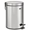 Ведро мусорное с педалью 5 литров "Classic", ЗЕРКАЛЬНОЕ, нержавеющая сталь, со съемным внутренним ведром, LAIMA, 232260 - фото 13744344