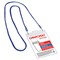 Бейдж вертикальный БОЛЬШОЙ (120х90 мм), на синем шнурке 45 см, 2 карабина, ОФИСМАГ, 235719 - фото 13744379