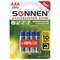 Батарейки КОМПЛЕКТ 4 шт., SONNEN Super Alkaline, AAA (LR03, 24А), алкалиновые, мизинчиковые, в блистере, 451096 - фото 13747174