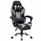 Кресло компьютерное CROMEX (КРОМЕКС) "Wave GM-145", вибромассаж, подножка, подушки, экокожа, черное/серое, 532956 - фото 13748404