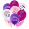 Шары воздушные 30 см с рисунком "Для неё", КОМПЛЕКТ 10 штук, ассорти, BRAUBERG, 591890 - фото 13748520