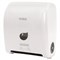 Диспенсер для полотенец в рулонах LAIMA PROFESSIONAL ECO (Система H1), механический, белый, ABS-пластик, 606550 - фото 13748931