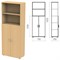 Шкаф полузакрытый "Канц", 700х350х1830 мм, цвет бук невский (КОМПЛЕКТ) - фото 13750644