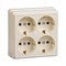 Четырехместная розетка Generica ОКТАВА РС24-3-ОК - фото 14712882
