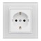 Одинарная розетка Metronex Exclusive White - фото 14787848
