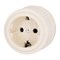 Розетка Bironi с заземляющим контактом, керамика, цвет песочное золото - фото 14807856