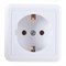 Одноместная розетка Кунцево-Электро ОПТИМА РА16-376 - фото 14838762