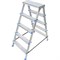 Алюминиевая двухсторонняя стремянка LadderBel 5 ступеней STR2-AL-5 - фото 14898883