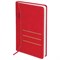 Ежедневник недатированный А5 138х213 мм, BRAUBERG "Slot", под кожу, держатель для ручки, 160 листов, красный, 116606 - фото 14916059