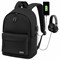 Рюкзак HEIKKI ACTIVE (ХЕЙКИ) универсальный, отделение для ноутбука, USB-порт, черный, 44х31х14 см, 272560 - фото 14917588