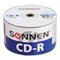 Диск CD-R SONNEN 700 Mb 52x Bulk (термоусадка без шпиля), КОМПЛЕКТ 50 шт., 512571 - фото 14927580