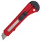Нож канцелярский 18 мм STAFF EVERYDAY, фиксатор, красный матовый корпус, упаковка с подвесом, 238768 - фото 14938100