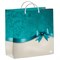 Пакет с пластиковой ручкой, мягкий пластик, 26х24 см, "Бирюзовый бантик", 140 мкм, н00229831 - фото 14960769