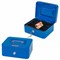 Ящик для денег, ценностей, документов, печатей, 90х160х200 мм, ключевой замок, синий, BRAUBERG, 291351 - фото 14973859