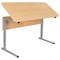 Стол-парта 2-местный, регулируемый угол, СУТ.55-01, 1200х500х520-640 мм, рост 2-4, серый каркас, ЛДСП клён - фото 14977918