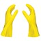 Перчатки латексные SCAFFA "Луч", КЩС-2, хлопчатобумажное напыление, размер 9, L (большой), желтые, 00-01017718 - фото 14982948