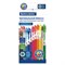 Карандаши цветные акварельные BRAUBERG 12 цветов с КИСТЬЮ, шестигранные, грифель 3 мм, натуральное дерево, 181848 - фото 14988859