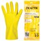 Перчатки латексные SCAFFA "Луч", КЩС-2, хлопчатобумажное напыление, размер 10, XL (очень большой), желтые, 00-01017719 - фото 14992630