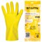 Перчатки латексные SCAFFA "Луч", КЩС-2, хлопчатобумажное напыление, размер 8, M (средний), желтые, 00-01017717 - фото 14992631