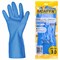 Перчатки нитриловые SCAFFA "Практик", хлопчатобумажное напыление, КЩС-1, размер 10, XL (очень большой), синие, 00-01017723 - фото 14992633
