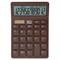 Калькулятор настольный BRAUBERG CH-12-BR (153х103 мм),12 разрядов, двойное питание, коричневый, 272961 - фото 15020789