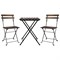 Комплект складной мебели (стол и 2 стула) NOSTRESS (НОСТРЕСС) "Woodstock FS-003A", металл черный, акация, 680060 - фото 15039602