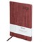 Еженедельник датированный 2026 БОЛЬШОЙ ФОРМАТ 210х297 мм, А4 BRAUBERG "Wood", под кожу, бордо, 117159 - фото 15054330