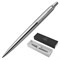 Ручка шариковая PARKER "Jotter Core Stainless Steel CT", корпус серебристый, детали хром, синяя, 1953170 - фото 15054710