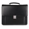 Портфель "Проект", 38х28,5х10 см, искусственная кожа, 2 отделения, замок с ключом, черный, 200 - фото 15055846
