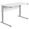 Стол-парта 2-местный регулируемый СУТ.55, 1200х500х640-780 мм, рост 4-6, серый каркас, ЛДСП белая - фото 15058692