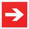 Знак пожарной безопасности "Направляющая стрелка", 200х200 мм, фотолюминесцентный, пленка самоклеящаяся, F01-01 - фото 15059810