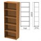 Шкаф (стеллаж) "Фея", 740х370х2000 мм, 4 полки, цвет орех милан, ШФ14.5 - фото 15060184