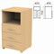 Тумба приставная "Канц", 400х450х750 мм, 3 ящика, полка, цвет бук невский, ТК31.10 - фото 15060199