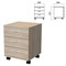 Тумба подкатная "Бюджет", 398х406х521 мм, 3 ящика, дуб сонома, 402952-091 - фото 15060326