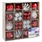 Шары ёлочные НАБОР 44 шт., 6 см/3 см,"Red&White", красные/белые, пластик, ЗОЛОТАЯ СКАЗКА, 592166 - фото 15095831