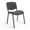 Стул для персонала и посетителей "ИЗО", черный каркас, серая ткань, В-3/С-71 меланж - фото 15097572