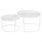 Набор кофейных столиков BRADEX tango белый мрамор, с белыми ножками - фото 15753846