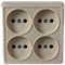 Четырехместная розетка Generica ОКТАВА РС24-2-ОК - фото 15867610