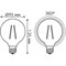 Лампа GAUSS LED Filament G95 E27 6W 2700K - фото 15916992
