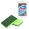 Губки для посуды 110х70х20 мм, ЦЕЛЛЮЛОЗНЫЕ + АБРАЗИВ, КОМПЛЕКТ 2 штуки, зеленые/зеленый абразив, LAIMA, 700258 - фото 16416636