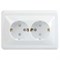 Двухместная розетка Generica ВЕГА РСш12-3-ВБ - фото 16468997